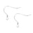 Thin Coil French Earring Wires - Sterling Silver (1 Pair)