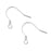 Coiled French Earring Wires - Sterling Silver (1 Pair)