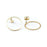 21mm Satin Hamilton Gold Hoop Post Earrings (1 Pair)