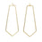 50x20mm Kite Shaped Pendant/Beadable Frame Component in Gold Plated Brass from the Geo Collection (1 Pair)