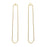 64x10mm Elongated Kite Shaped Pendant/Beadable Frame Component in Gold Plated Brass from the Geo Collection (1 Pair)