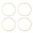 40mm Large Circle Beadable Frame Connector in Gold Plated Brass from the Geo Collection (4 Pieces)