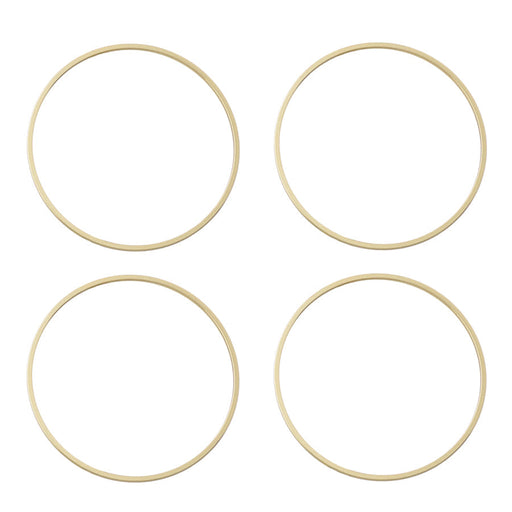 40mm Large Circle Beadable Frame Connector in Gold Plated Brass from the Geo Collection (4 Pieces)