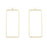 46x20mm Rectangle Pendant/Beadable Frame Component in Gold Plated Brass from the Geo Collection (1 Pair)