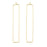 60x10mm Elongated Rectangle Pendant/Beadable Frame Component in Gold Plated Brass from the Geo Collection (1 Pair)