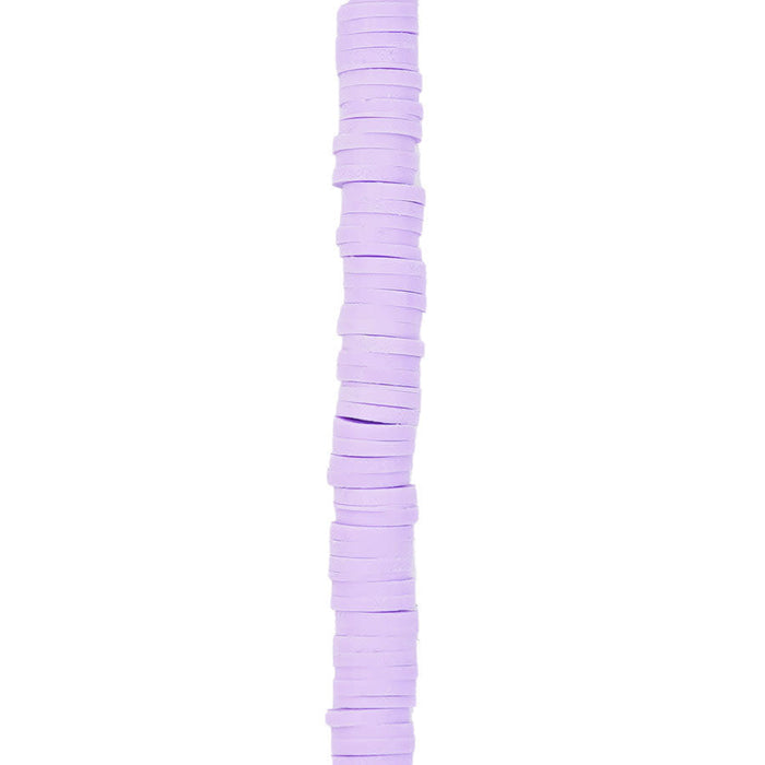 6mm Vinyl/Vulcanite Heishi Beads - Purple