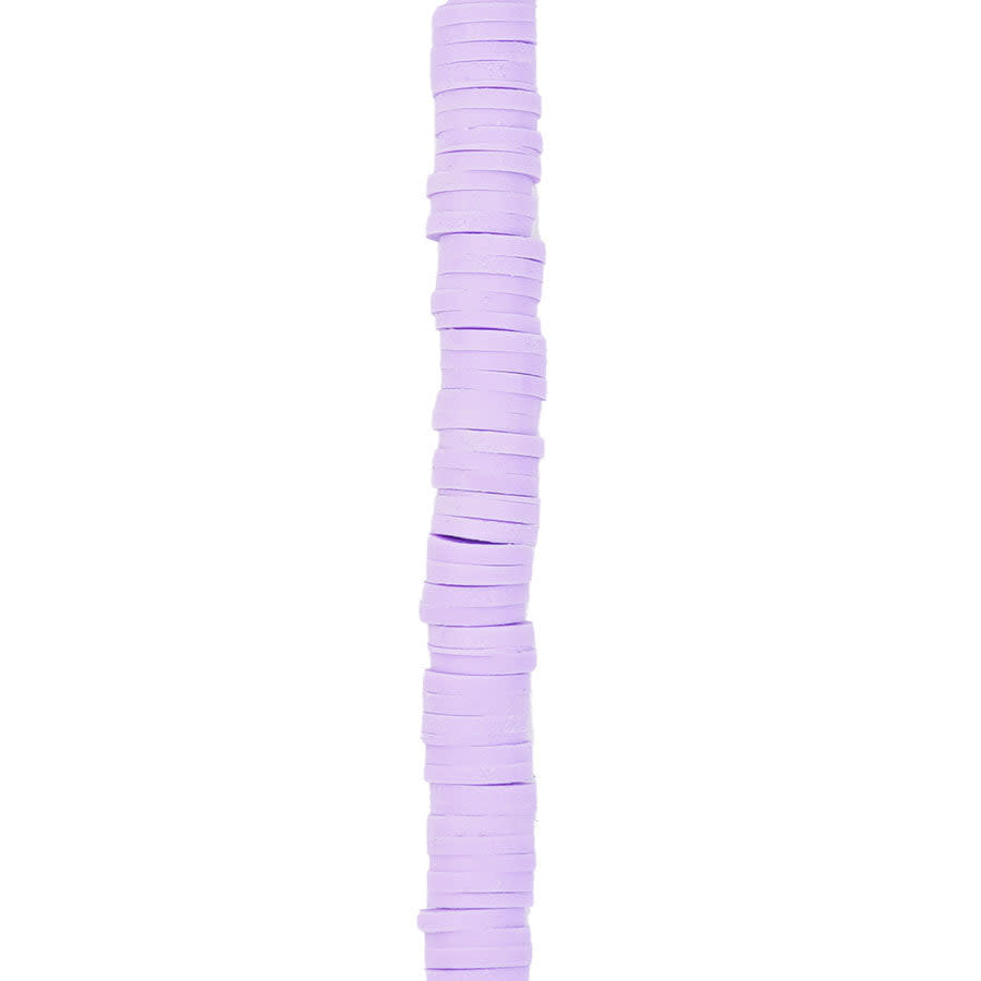 6mm Vinyl/Vulcanite Heishi Beads - Purple