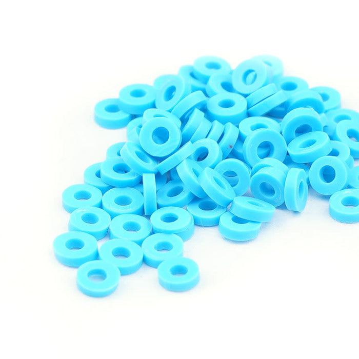 4mm Vinyl/Vulcanite Heishi Beads - Blue