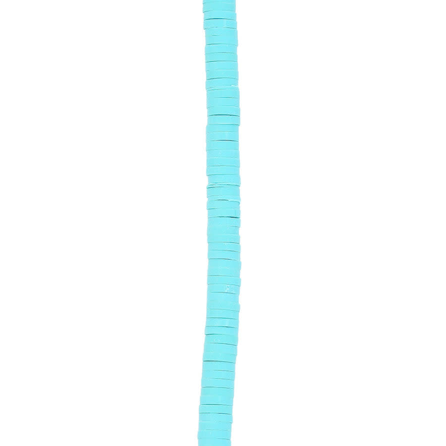 4mm Vinyl/Vulcanite Heishi Beads - Turquoise