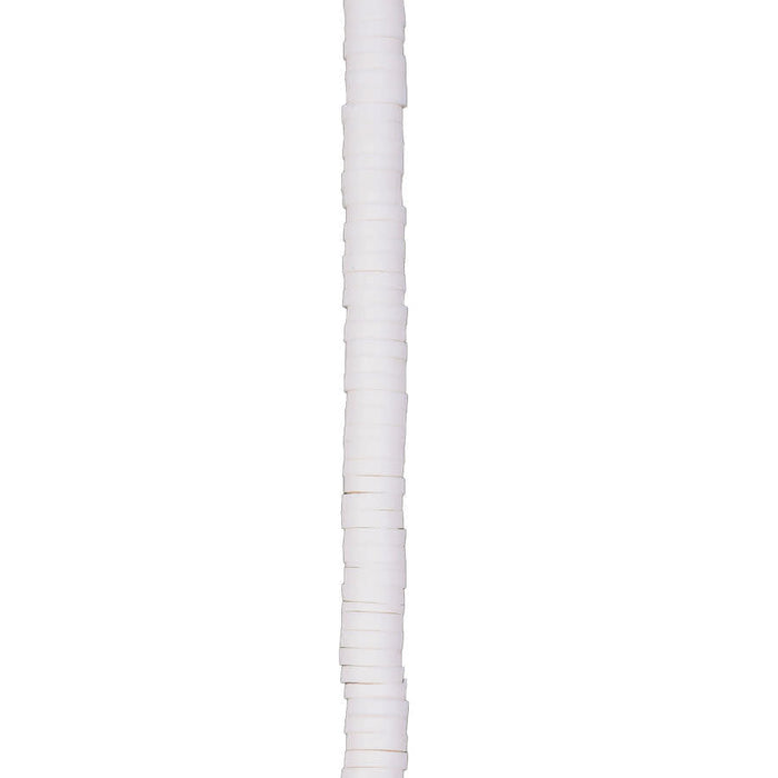 4mm Vinyl/Vulcanite Heishi Beads - Pale Peach