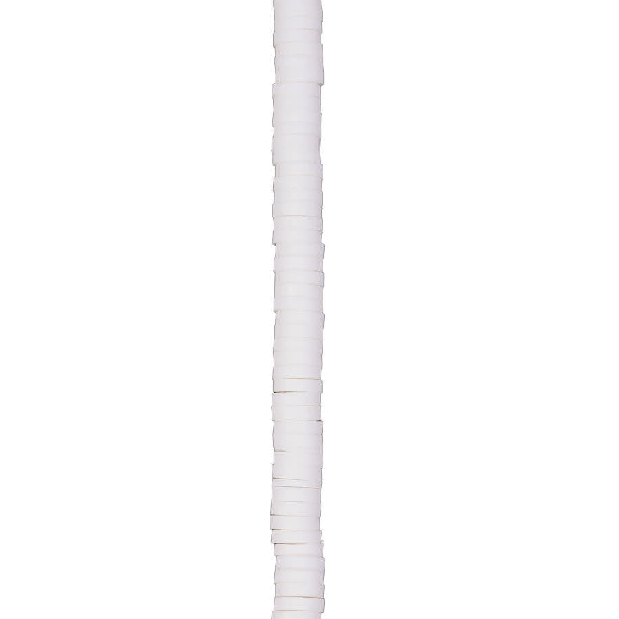 4mm Vinyl/Vulcanite Heishi Beads - Pale Peach