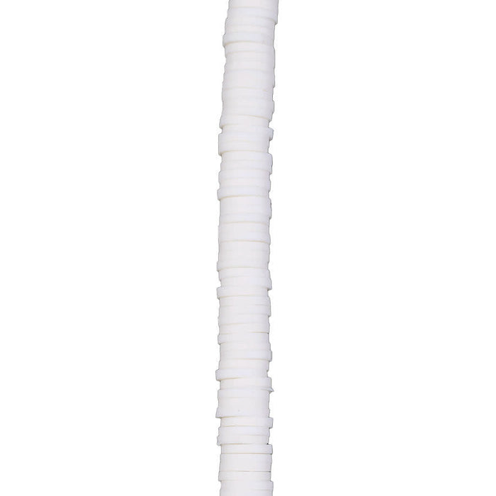 6mm Vinyl/Vulcanite Heishi Beads - Pale Peach