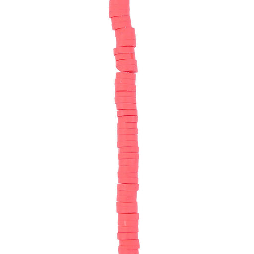 4mm Vinyl/Vulcanite Heishi Beads - Red