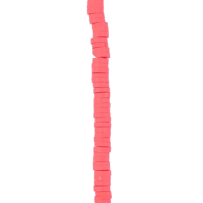 4mm Vinyl/Vulcanite Heishi Beads - Red