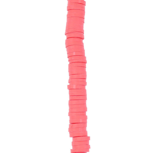 6mm Vinyl/Vulcanite Heishi Beads - Red