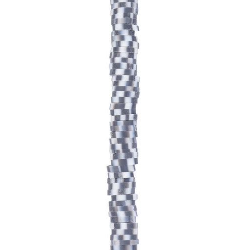 6mm Vinyl/Vulcanite Heishi Beads - Black with Grey