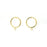 15mm 18k Gold Plated Round Post Earrings with Loop (1 Pair)