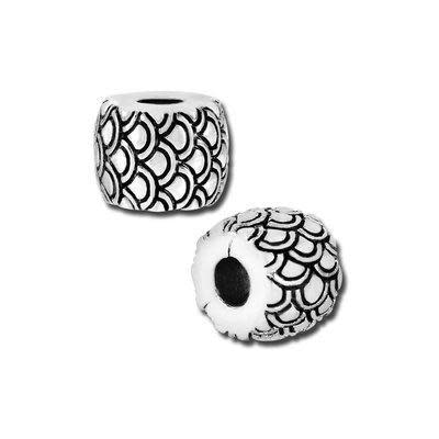 6x8mm Arch Design Barrel Bead for 2mm Leather