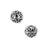 12mm Antique Silver Plated Bali Style Scroll Design Round Beads (3 Pieces)