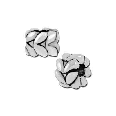 6x8mm Laurel Wreath Bead for 2mm Leather