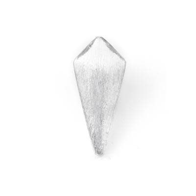 33mm Brushed Silver Plated Bali Style Kite Shaped Bead