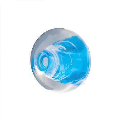 14mm Blue and Green Round Glass Beads (5 Pieces)