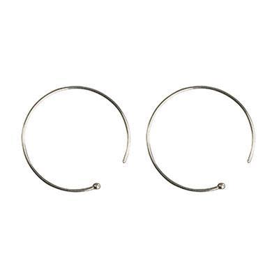 26mm Endless Ball End Sterling Silver Ear Wire (1 Pair)