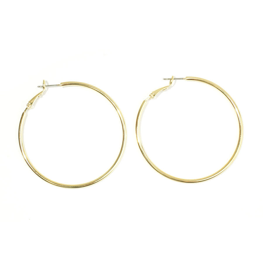 50mm Gold Hoop Earrings (1 Pair)