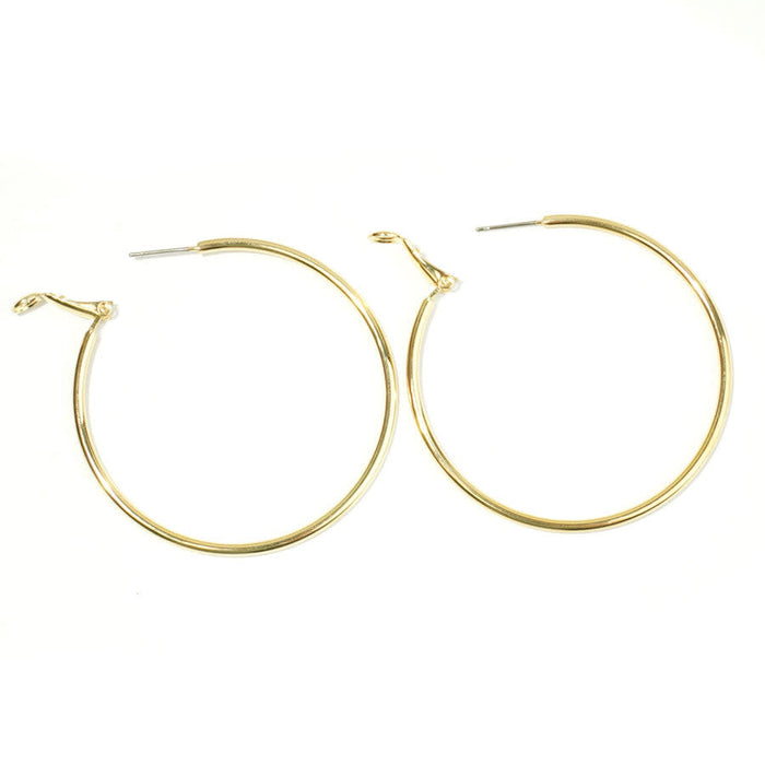 50mm Gold Hoop Earrings (1 Pair)