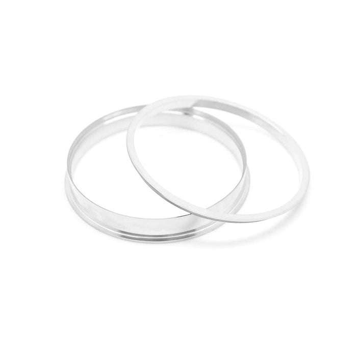 Rhodium Plated Bangle with Twist Off Bezel