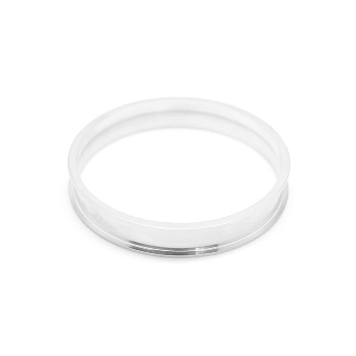 Rhodium Plated Bangle with Twist Off Bezel