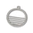 25mm Silver-Plated Stainless Steel Beadable Circle Pendant