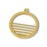 25mm Gold-Plated Stainless Steel Beadable Circle Pendant