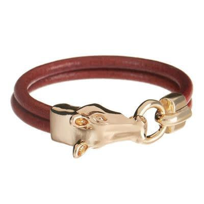 Gold Round End Clasp for 5mm Round Leather