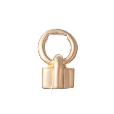 Gold Round End Clasp for 5mm Round Leather