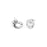 8mm Silver Plated Donut Shaped Post Earrings (1 Pair)