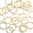 8mm Gold Plated 18 Gauge Round Jump Ring (25 Pieces)