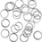6mm Imitation Rhodium Plated 21 Gauge Round Jump Ring (25 Pieces)