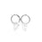 28x16mm Silver Round Linked Post Earrings (1 Pair)