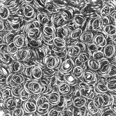 5mm Antique Silver Plated 20 Gauge Oval Jump Rings (25 Pieces)