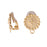 19mm Round Ornate Clip On Earrings with Loop from the Global Collection - Gold Plated (1 Pair)