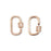 20mm Rose Gold Plated Jewelry Carabiner with Rhinestone Lock Clasp or Pendant