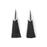 52mm Black Tassel with Shiny Silver Cap (1 Pair)