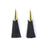 52mm Black Tassel with Shiny Gold Cap (1 Pair)