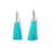 52mm Teal Tassel with Shiny Silver Cap (1 Pair)