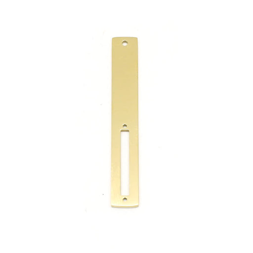 Gold-Plated Stainless Steel Beadable Rectangular Pendant