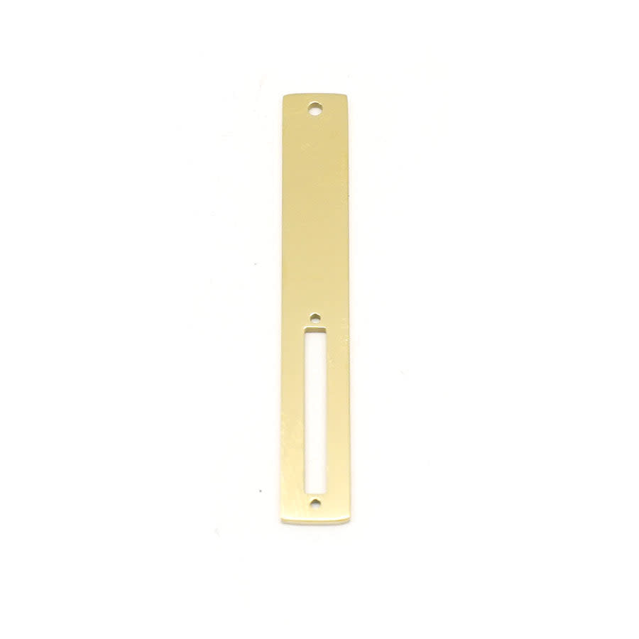 Gold-Plated Stainless Steel Beadable Rectangular Pendant