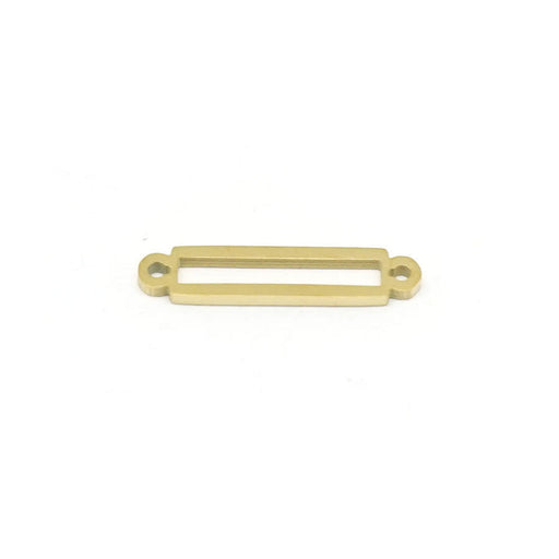 Gold-Plated Stainless Steel Beadable Rectangular Link