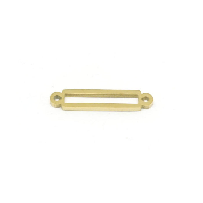 Gold-Plated Stainless Steel Beadable Rectangular Link
