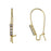 25mm Crystal Embellished Kidney Ear Wires - Gold Plated Brass from the Glam Collection (1 Pair)